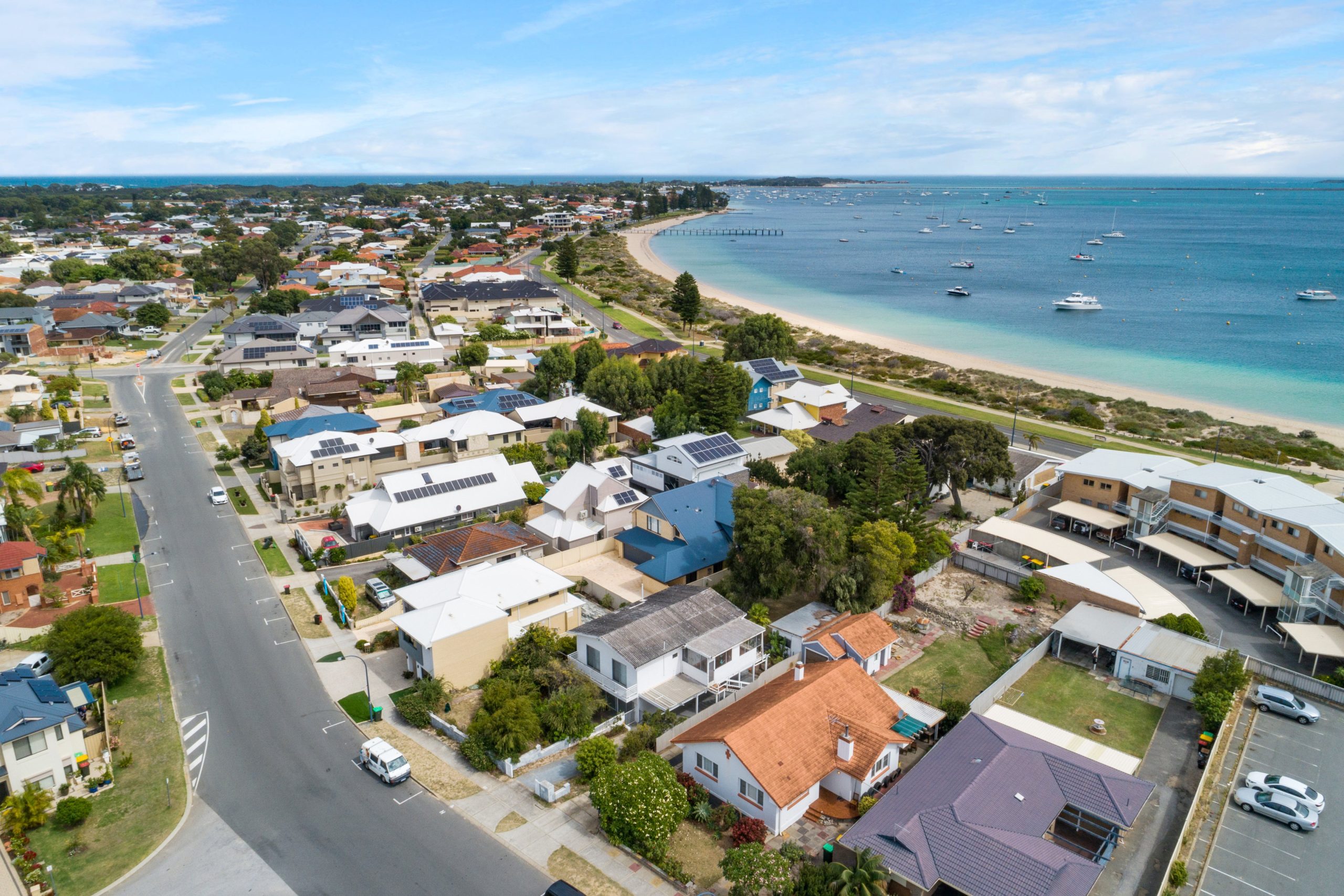Rockingham houses aerial view