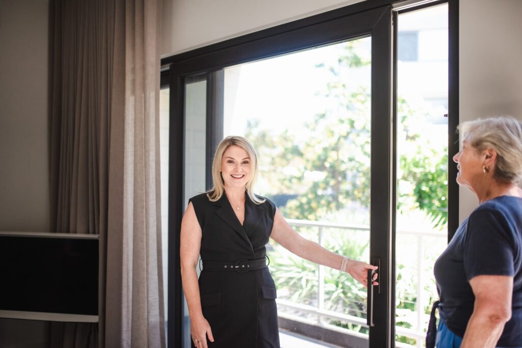 Semple Property Group real estate agent welcoming a client during a home inspection at a residential property in Perth