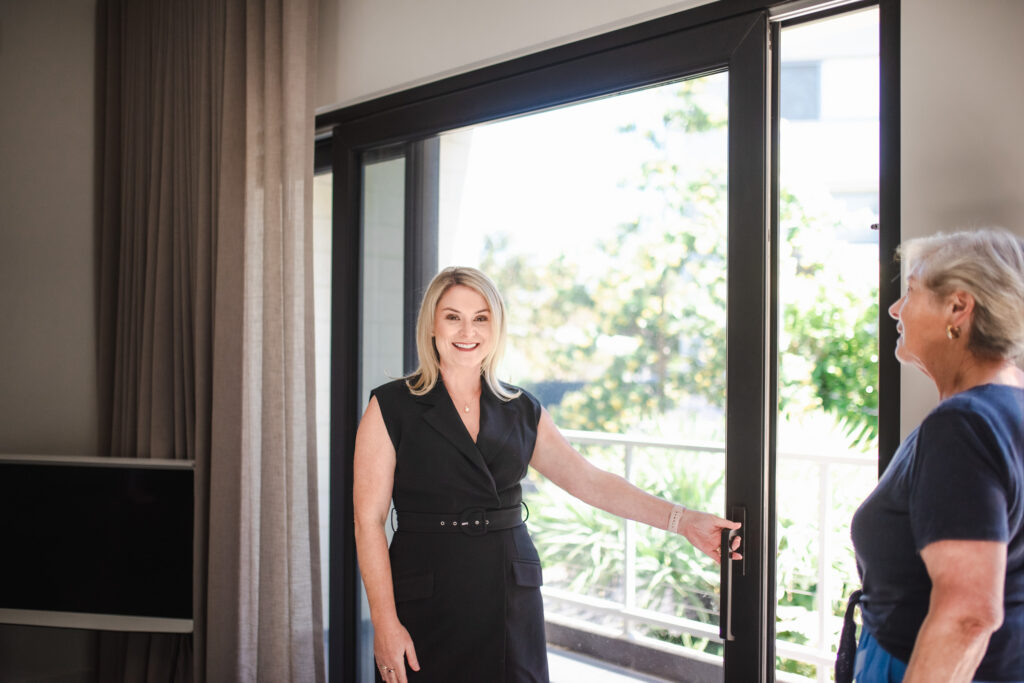 Semple Property Group agent assisting client with rental property inspection in Perth.