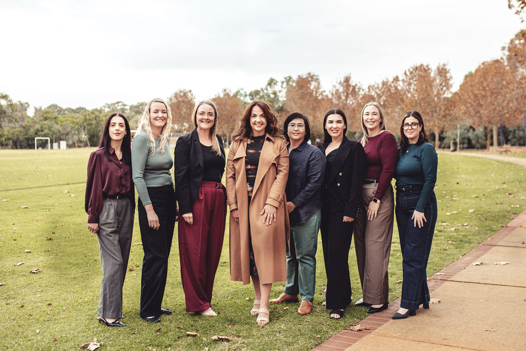 Semple Property Management team standing together outdoors in Perth WA