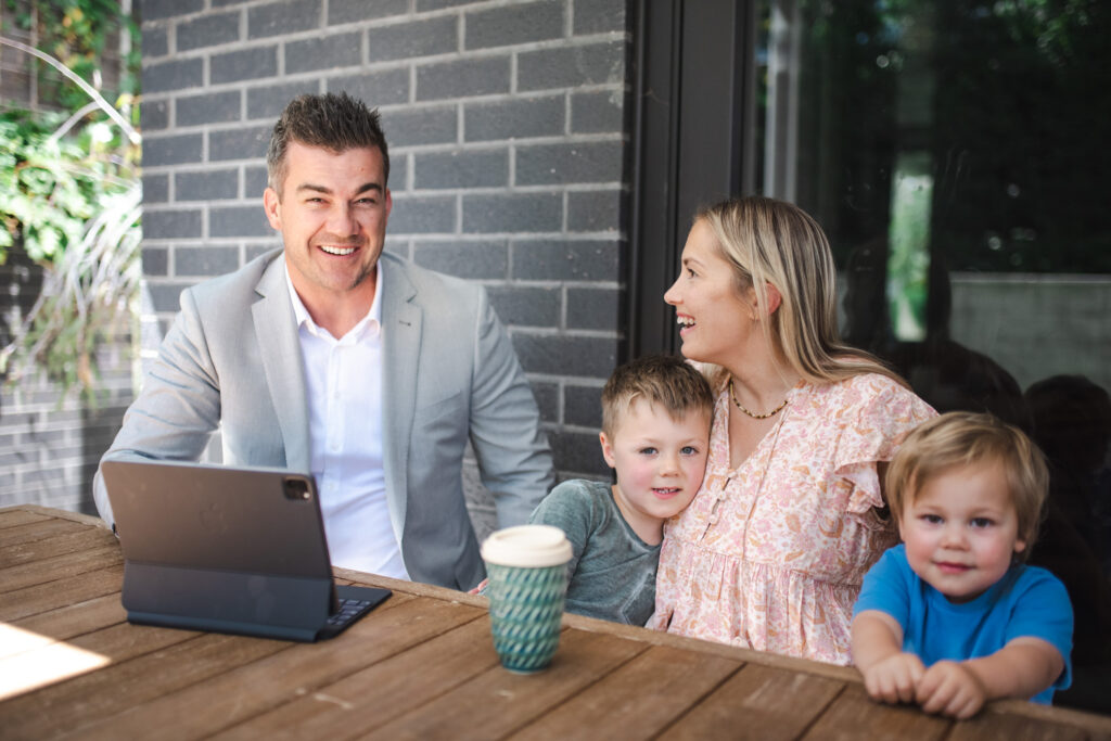 Semple Property Group property manager meeting with Perth investment property owners to discuss rental yield, tenant retention, and property management strategy.